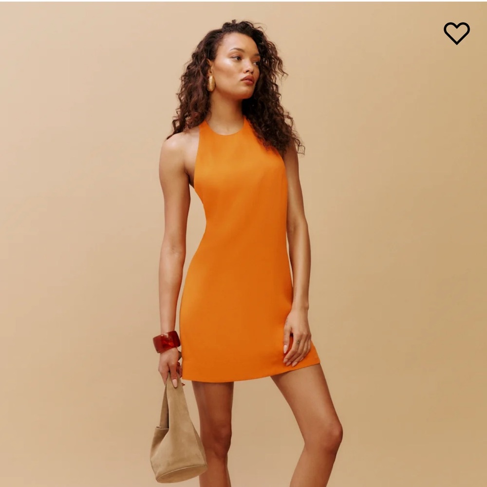 Reformation Avielle Dress Orange - Size 0